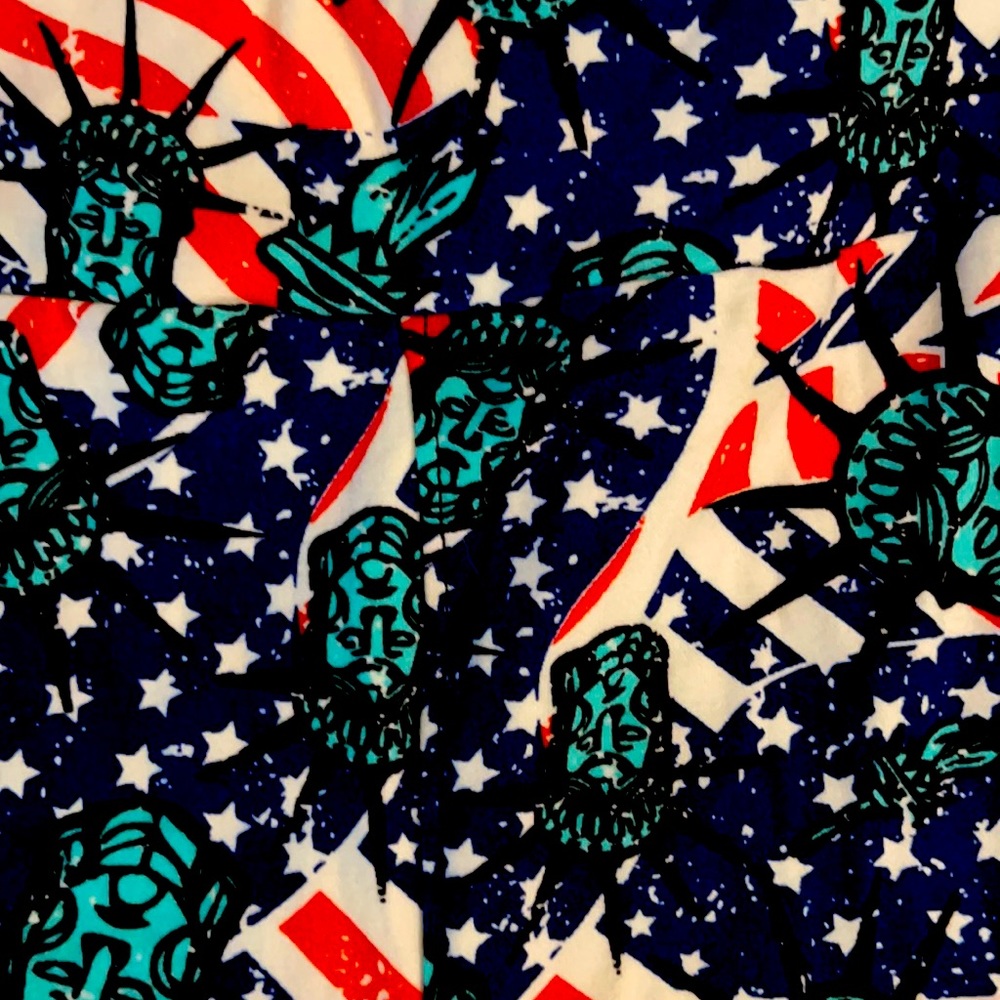 NWOT girls lularoe leggings size L/XL patriotic